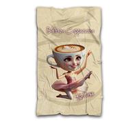 MOCHEIA SHOP Coperta in Pile|Plaid|Ballerina Cappuccina|Brainrot|Personalizzabile con Nome. (70X100 CM)