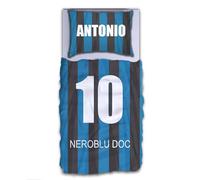 MOCHEIA SHOP copripiumino Atalanta calcio personalizzato con nome e numero realizzato in policotone (cotone,microfibra,poliestere) idea regalo tifoso Atalantino