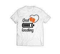 MOCHEIA SHOP T-Shirt Uomo Maglia Uomo Maglietta con Stampa Idea Regalo Dad Loading Quasi papà Bianco L