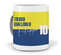 MOCHEIA SHOP Tazza Personalizzata - Idea Regali Personalizzati - Mug Personalizzabile con Squadre del Campionato Italiano - Tazze in Ceramica per la Colazione - Adatta al Microonde (HELLAS VERONA)