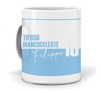 MOCHEIA SHOP Tazza Personalizzata - Idea Regali Personalizzati - Mug Personalizzabile con Squadre del Campionato Italiano - Tazze in Ceramica per la Colazione - Adatta al Microonde (LAZIO)