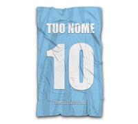 MOCHEIA SHOP Telo Mare Lazio Calcio in ottima Microfibra (disponibili in due misure 100x150 cm e 100 x180 cm) Idea Regalo Tifoso Laziale (100x150 cm)