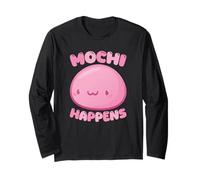 Mochi Happiness Cute Kawaii Citazione positiva Maglia a Manica