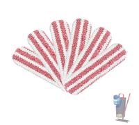 Mocio di ricambio per Vileda H2prO/O-Cedar H2prO Flat Mop System, panni riutilizzabili e lavabili per pavimenti in legno, vinile, piastrelle, rosso