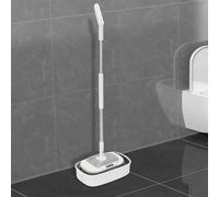 Mocio elettrico con secchio di pulizia, mocio elettrico senza fili per la pulizia del pavimento, mocio senza fili argento, bianco
