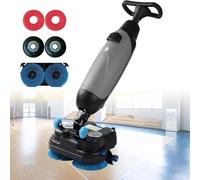 Mocio elettrico senza fili con doppia spazzola e testa rotante a 360° per una pulizia efficiente negli spazi commerciali