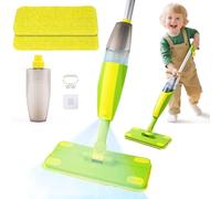 Mocio Giocattolo per Bambini con Spruzzo - Set Pulizia Bambini Montessori con 2 Panni Lavabili e Supporto | Kids Spray Mop, Scopa Bambini Gioco, Gioco Educativo Montessori 3+ Anni