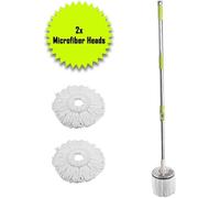 Mocio Lavapavimenti - 360° Rotante, Regolabile e Allungabile Mop - Microfibra