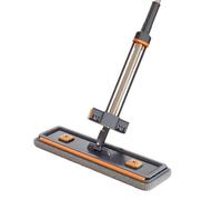 Mocio Lavapavimenti con Panno Microfibra, Scopa per Pavimenti Casa, Mop Lavabile E Riutilizzabile per Pulizia Quotidiana, Mocio Pavimenti Assorbente con Manico Regolabile per Interni