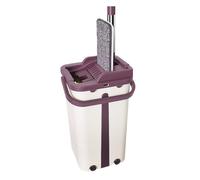 Mocio lavapavimenti Mocio Piatto Con Secchio Per Asciugatura In Acciaio Inox Non Lavabile A Mano Rotante Automatico Auto-bagnante Pulizia Pavimenti Accessori Casa