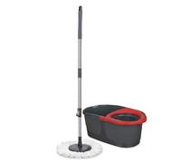 Mocio lavapavimenti rotante a 360° mop microfibra secchio nero 13 litri lava strizza con una mano pulizia perfetta senza fatica ROTO-MOP