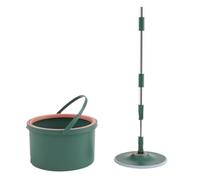 Mocio lavapavimenti Set Mocio E Secchio Per Pavimenti Piatti Con Strizzatore 4 Cuscinetti Lavabili Asciutto Bagnato Pulizia Pavimenti Accessori Casa