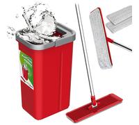 Mocio mop lavapavimenti piatto MaxiClean con secchio di pulizia 2 in 1