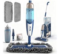 Mocio spray per la pulizia dei pavimenti con rotazione a 360° - Detergente per multipli per pulire a umido/a secco, manico leggero per cucina, bagno, pavimenti in legno duro e piastrelle