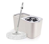 mocio veloce, Set di mocio rotante e secchio Floor Magic Wring, set con, teste rotanti asciutte for la cucina casa, camera da letto, for pulizia dei pavimenti della