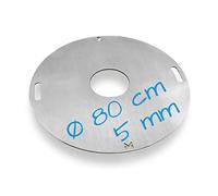 mocisa Piastra universale per barbecue, 80 cm, piastra per il fuoco, griglia a sfera, diametro 80 cm, spessore 5 mm, prodotta in Baviera, anello di fuoco, anello per barbecue