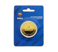 MOCIWORLD FC Barcelona, Edizione Speciale con Stemma e Rilievo del Barça, Copia da Collezione, Oro, Prodotto Ufficiale