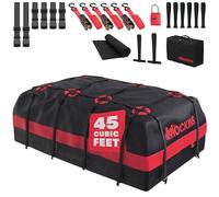 Mockins 45 Cu.Ft. XL Borsa cargo impermeabile per tetto | 190,5 x 121,9 x 55,9 cm Heavy Duty Roof Carrier per uso con o senza portapacchi | Il set di borse per tetto auto include tappetino