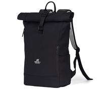 MOCLOLY Rolltop, zaino da donna e uomo, impermeabile, con scomparto per computer portatile, elegante zaino da viaggio per università, lavoro, città, viaggi, nero, Nero