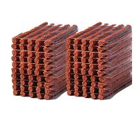 MOCNT 100 Pezzi Strisce di Riparazione Pneumatici Tubeless Auto Kit Striscia Riparazione di Pneumatici Gomma Moto Recupero Rapido Strumento Spina Biciclette 200mm x 6mm Marrone
