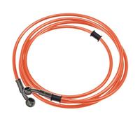MOCNT 180cm Tubo Olio Freno Moto 28 Gradi Tubo Freno Olio Idraulico Frizione Motocross Tubo Flessibile Olio Freno Idraulico Rinforzato Intrecciato in Acciaio Cavo Arancione