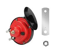 MOCNT 1Pcs Rosso 12V Trombe Auto 300db Super Forte Tromba per Camion Aria Elettrica Clacson Camion Impermeabile Corno di lumaca Horn Doppio Tono Veicolo Motociclo