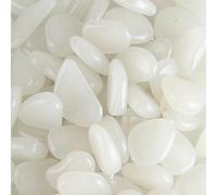 MOCNT 300 Pezzi Bianca Pietre Luminosi Ciottoli Luminosi Fluorescenti Luminose Incandescenza nel Buio Pietre Rocce Ghiaia per Giardino Passerella Acquario Decorazione