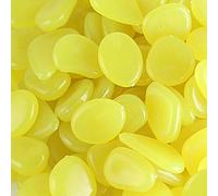 MOCNT 300 Pezzi Giallo Pietre Luminosi Ciottoli Luminosi Fluorescenti Luminose Incandescenza nel Buio Pietre Rocce Ghiaia per Giardino Passerella Acquario Decorazione