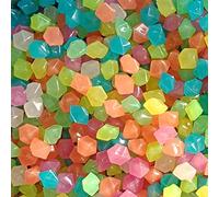 MOCNT 500 Pezzi Colorato Pietre Luminosi Ciottoli Luminosi Fluorescenti Luminose Incandescenza nel Buio Pietre Rocce Ghiaia per Giardino Acquario Decorazione 14x11mm