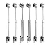 MOCNT 6 Pezzi 150N Molle a Gas Ammortizzatori per Ante Pistoni a Gas Supporta per Ante Cucina Cerniera Armadio Pneumatico Armadietto a Chiusura Argento Cucina Mobili