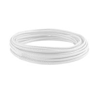 MOCNT 6mm Guaina Cavi PET Guaina Cavo Intrecciata Manicotto Espandibile Guaina Fili Elettrici Gestione dei Cavi Flessibile Ordinato Protettivo Tubo Guaina Isolante Bianco 15 Metri