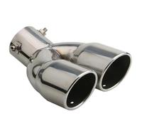 MOCNT Addensato Tubo di Scarico per Auto Acciaio Inossidabile Terminale di Scarico Silenziatore Punta di Scarico Coda Tubo di Scappamento Modificato Uscita Doppio Curva Argento