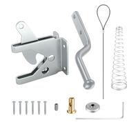 MOCNT Automatico Chiavistello per Cancello da Giardino con Molla Serratura per Cancello da Giardino a Gravità Cavo Chiavistello Porta Serratura Autochiusura Asta 144mm Argento