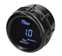MOCNT Manometro Turbo Boost 2" 52mm Indicatore Calibro Turbo Boost per Auto Bar Luce Blu Digitali Turbo Boost Strumenti Misuratore di Pressione Boost Gauge con Sensore