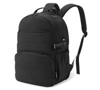 MOCOCITO Zaino da scuola leggero resistente all'acqua con tasche multiple da 15,6 pollici, zaino per computer portatile, zaino da viaggio per lavoro universitario, Nero , M, Casual