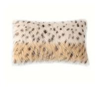 MOCOFO Elegante federa per cuscino in velluto con stampa leopardata, lavabile in lavatrice o 30,5 x 50,8 cm, tessuto in poliestere, chiusura a cerniera, per divano, letto e ufficio, accessorio