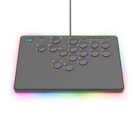 Mocoli Arcade Stick, Controller U16 Senza Leve 16 Tasti per Giochi di Combattimento Controller Arcade Game Stick con Funzioni Turbo RGB e Supporto per Tastiera da Gioco Hot-Swap