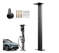 Mocoli Wallbox Supporto Universale, Colonna di Supporto Resistente alle Intemperie Palo di Montaggio con Copertura Antipioggia Pedestal Single per Wallbox di Ricarica EV