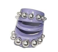 Mocoocouture 1 paio di anelli di design comodi e eleganti con perle di imitazione e anelli di resina aperti regolabili per un regalo elegante e creativo, come descritto