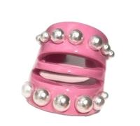 Mocoocouture 1 paio di anelli di design comodi e eleganti con perle di imitazione e anelli di resina aperti regolabili per un regalo elegante e creativo, come descritto