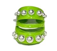 Mocoocouture 1 paio di anelli di design comodi e eleganti con perle di imitazione e anelli di resina aperti regolabili per un regalo elegante e creativo, come descritto