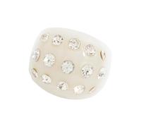 Mocoocouture Anelli in resina in ambra resistente con borchie diamantate stile punk per anelli unici versatili e comodi per l'uso quotidiano, come descritto