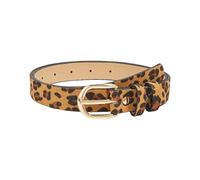 Mocoocouture Cintura Di Animali Marroni Contemporanea Per Pantaloni Accessori In Pelle Sintetica Con Piccola Decorazione Metallica Cintura Retro Regolabile Per Jeans E Pantaloni, Dark Brown Leopard P