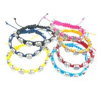 Mocoocouture Confezione di 12 Medaglioni Benedictines Bracciali Regolabile Gioielli Religiosi Spirituali Braccialetto con Cavo Regolabile, Taglia unica, come descritto