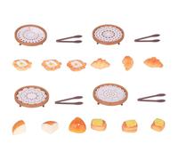 Mocoocouture Pasticceria in miniatura Dolce Tavolozza Lega Adatto Per La Maggior Parte Dollhouse Migliorato Esperienza Di Gioco Creativo Piatto Da Dessert Casa Doll Accessori