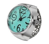 Mocoocouture Quadranti Orologio Anelli Dito Retrò Romano Watch Anelli Durabilità Antiruggine Per L'usura Quotidiana Unica, Lake Water Blue