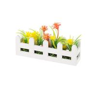 Mocoocouture Recinzione permanente modello casa in legno e polistirolo base, decorazione realistica del paesaggio, sicura per i bambini, per giocare, modellino recinzione in legno