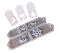 Mocoocouture Resina Segnalibro Forma Di Natale Ornamento Silicone Per Portachiavi Artigianato Fare Gioielli Stampi In Ghisa Forma Ciondolo Segnalibro Resina