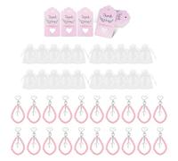 Mocoocouture Set di 20 regali per battesimo, con perle, con tasche e biglietti per celebrare la celebrazione cristiana