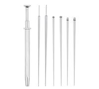 Mocoocouture Set professionale di pinze a sfera ergonomiche con porta orecchini con retro piatto in acciaio inox, strumenti di introduzione per piercing in acciaio inox, B, come descritto, come